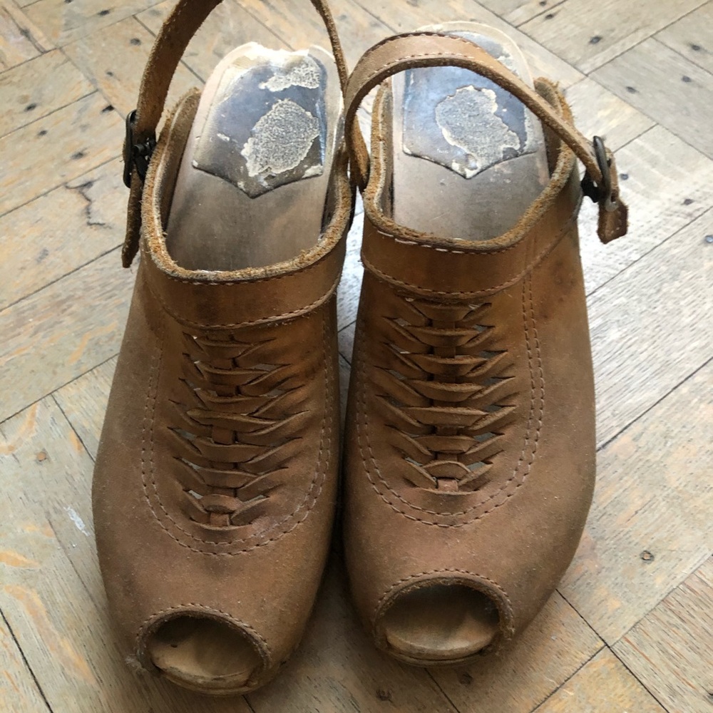 Very worn No 6 clogs